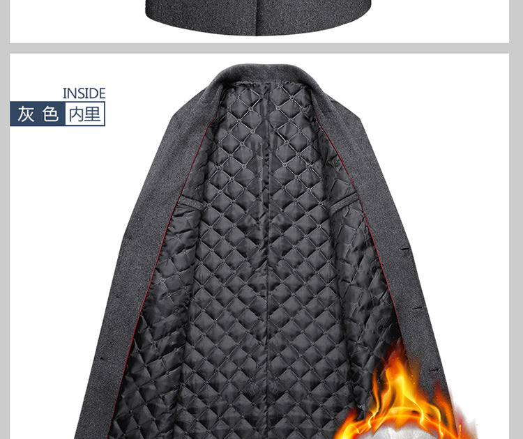 Wollmantel für Herren in Schwarz-Grau – Modern & elegant