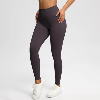Hochstretch Leggings nahtlos, dunkelbraun für Sport und Fitness