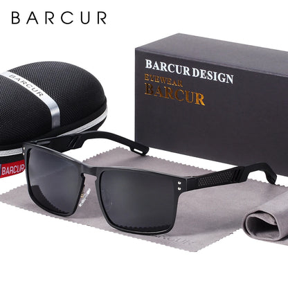 Sonnenbrille Al-Mg quadratisch polarisiert Spiegel Sport Herren Damen