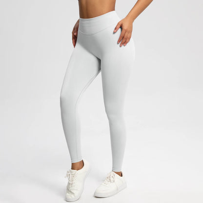 Hochstretch Leggings nahtlos, weiß für Sport und Fitness
