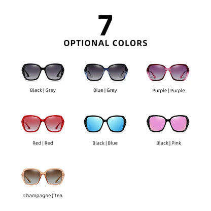 Damen-Sonnenbrille Schmetterling groß polarisiert UV400 Farbverlauf