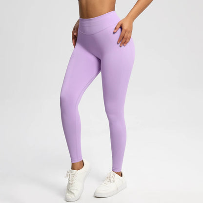 Hochstretch Leggings nahtlos, helllila für Sport und Fitness