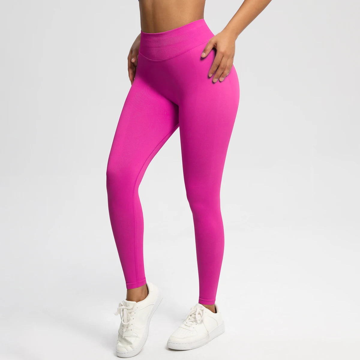 Hochstretch Leggings nahtlos, pink für Sport und Fitness