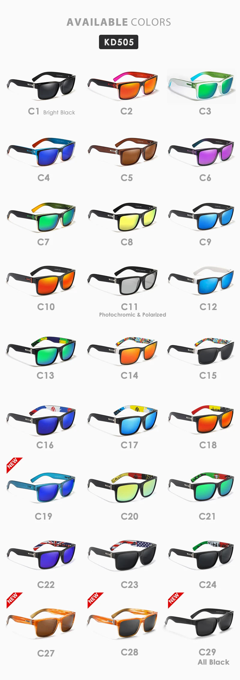 Sonnenbrille Sport polarisiert photochrom Fahren auffällige Farben Hartbox