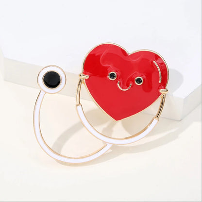 Brosche Medizin Stethoskop Arzt Krankenschwester Rucksack Revers Schmuck