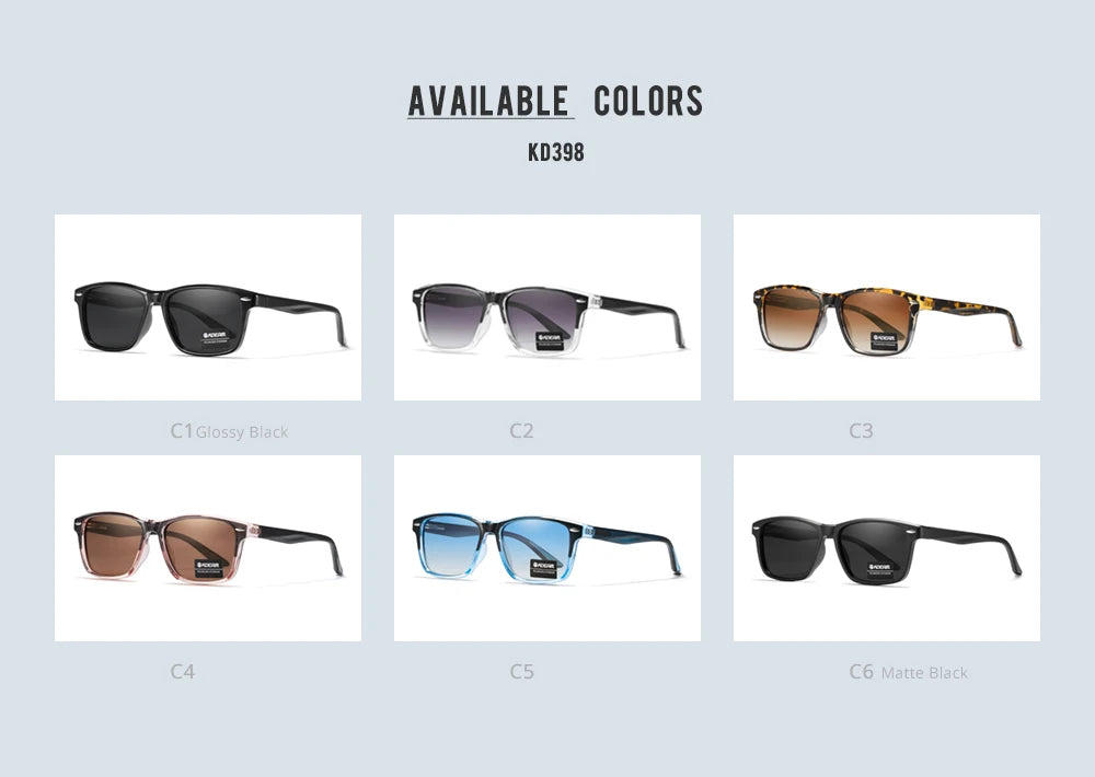 Sonnenbrille quadratisch polarisiert TR90 Federgelenk Unisex