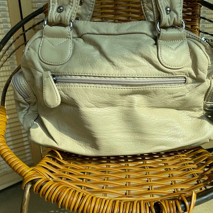 Damen-Satchel-Handtasche aus PU-Leder mit Reißverschluss und viel Stauraum für Alltag und Freizeit