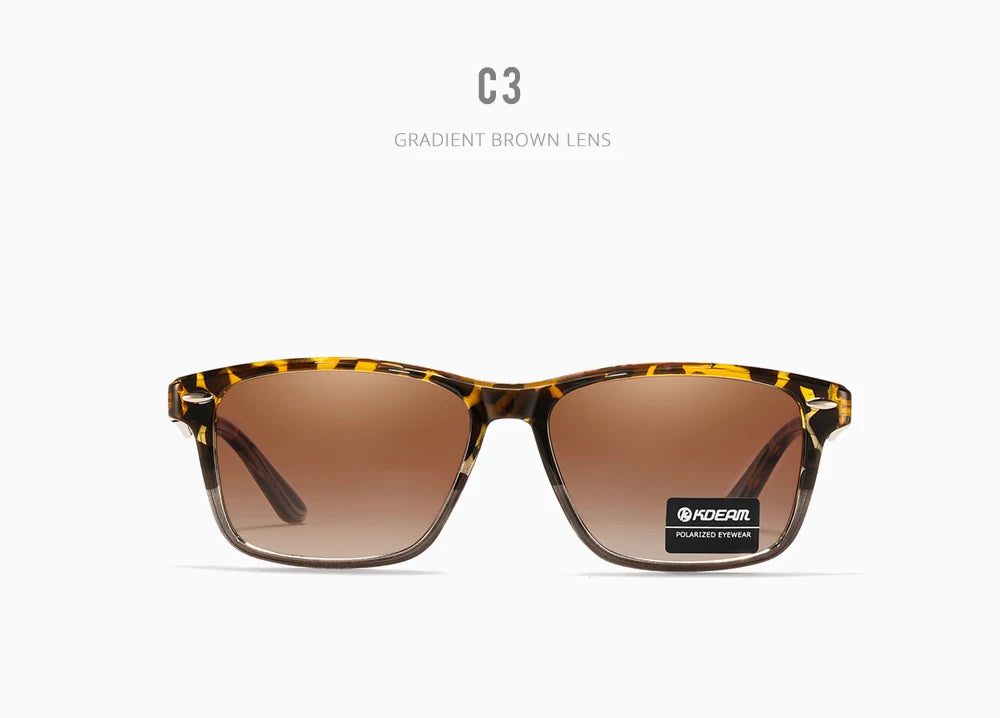 Sonnenbrille quadratisch polarisiert TR90 Federgelenk Unisex
