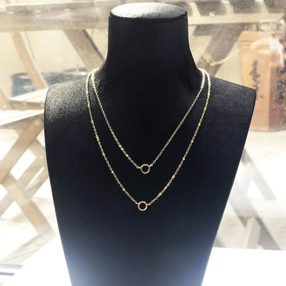Damen-Halskette Charm-Träger golden Winter Böhmen aus Sterlingsilber