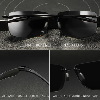 Sonnenbrille Sport TR90 leicht Laufen Fahren Karabiner-Etui Herren