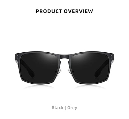 Sonnenbrille Al-Mg quadratisch polarisiert Spiegel Sport Herren Damen