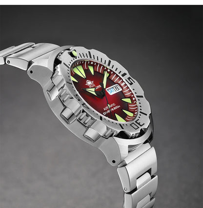 ADDIESDIVE AD2103 Men Monster Watch Luminous Sapphire Glass Blue Dial NH36 Diver 316L Stainless Steel Mechanical Watches