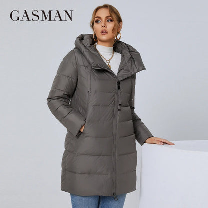 Langer Damen-Parka mit dünner Baumwollfüllung – ideal für Frühling und Herbst