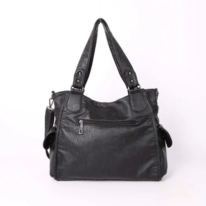 Damen-Handtasche Aus PU-Leder Im Vintage-Stil Große Schultertasche Mit Top-Griff Und Viel Stauraum