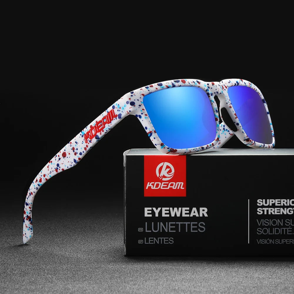 Sonnenbrille quadratisch polarisiert Angeln Lifestyle Spiegel Hartbox Unisex