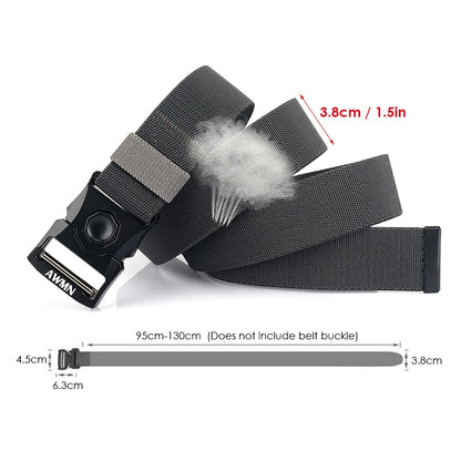 VATLY Taktischer Stretch-Gürtel Herren Nylon mit Zink-Schnellverschluss