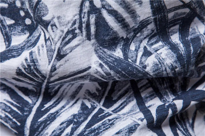 Herren T-Shirt im Hawaii-Stil aus 100 Prozent Baumwolle mit Oansatz Druck
