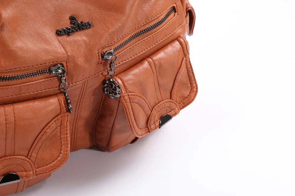 Damen-Handtasche Multifunktionale PU-Tasche Großes Fassungsvermögen Alltagsbegleiter