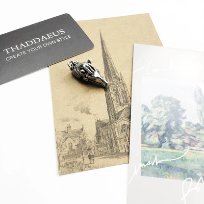 Damen-Charm-Anhänger Kriegspferd Hero Rebel Vintage aus Sterlingsilber