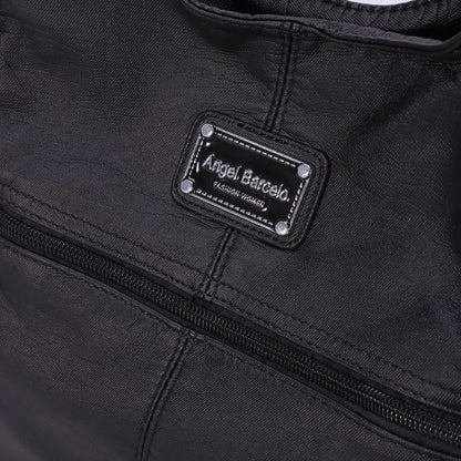 Damen-Schultertasche Aus PU-Leder Mit Reißverschluss Und Innenfächern Großes Stauraumvolumen