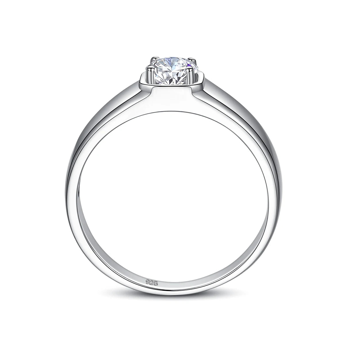 Herren-Ring aus Moissanit mit 0,5 Karat Exzellenter Schliff und Zertifikat für Verlobung