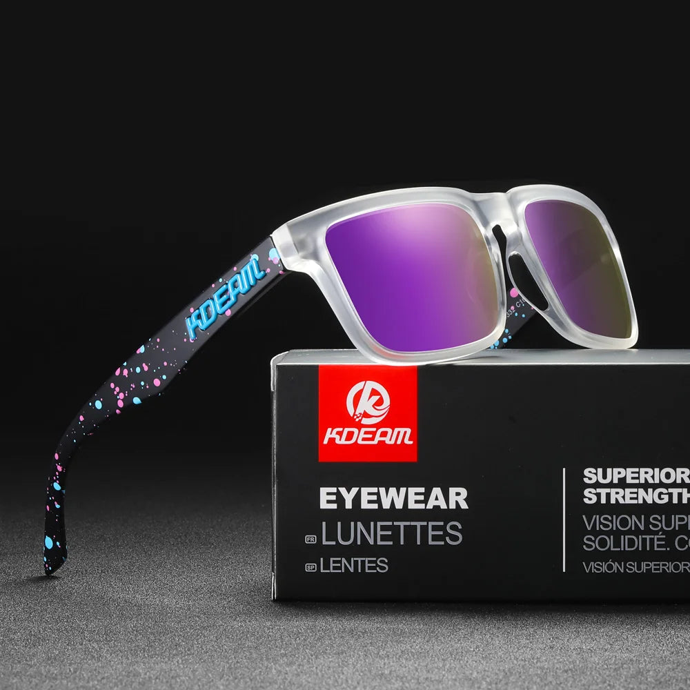 Sonnenbrille quadratisch polarisiert Angeln Lifestyle Spiegel Hartbox Unisex