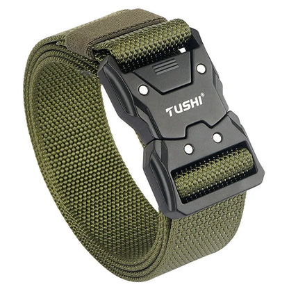 Herren-Taktischer Gürtel aus 1200D Nylon mit Schnellverschluss und robuster Metall-Schnalle, Breite 3,8 cm