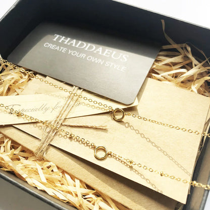Damen-Halskette Charm-Träger golden Winter Böhmen aus Sterlingsilber