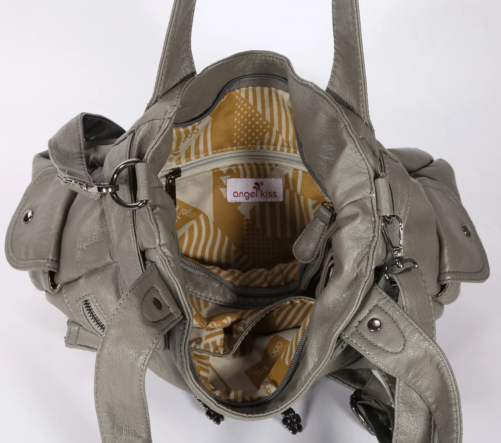 Damen-Handtasche Multifunktionale PU-Tasche Großes Fassungsvermögen Alltagsbegleiter
