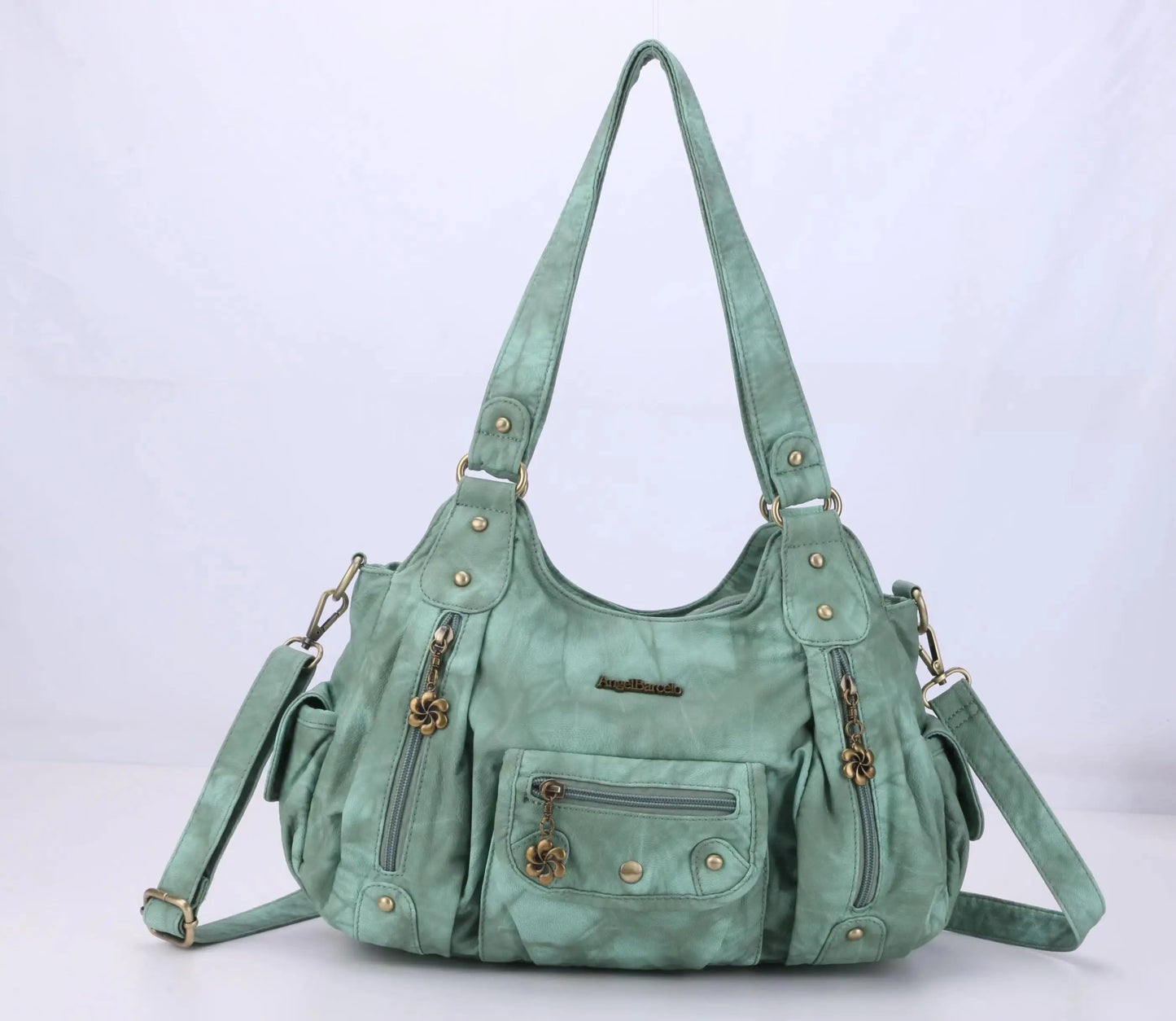 Damen-Schultertasche aus PU-Leder mit Reißverschluss und Mehrfachfächern Kompakter Alltagsbegleiter