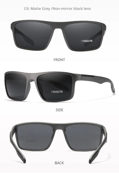 Sonnenbrille rechteckig TR90 ultraleicht polarisiert 1,1mm Fahren Cat.3 Unisex