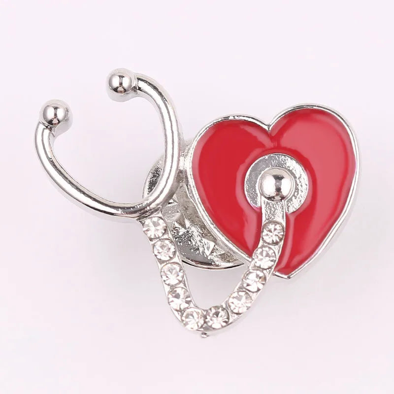 Brosche Medizin Stethoskop Arzt Krankenschwester Rucksack Revers Schmuck