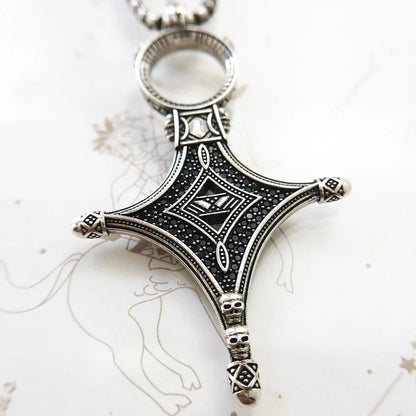 Damen-Halskette Ethno Kreuz Strand Rebel klassisch aus Sterlingsilber