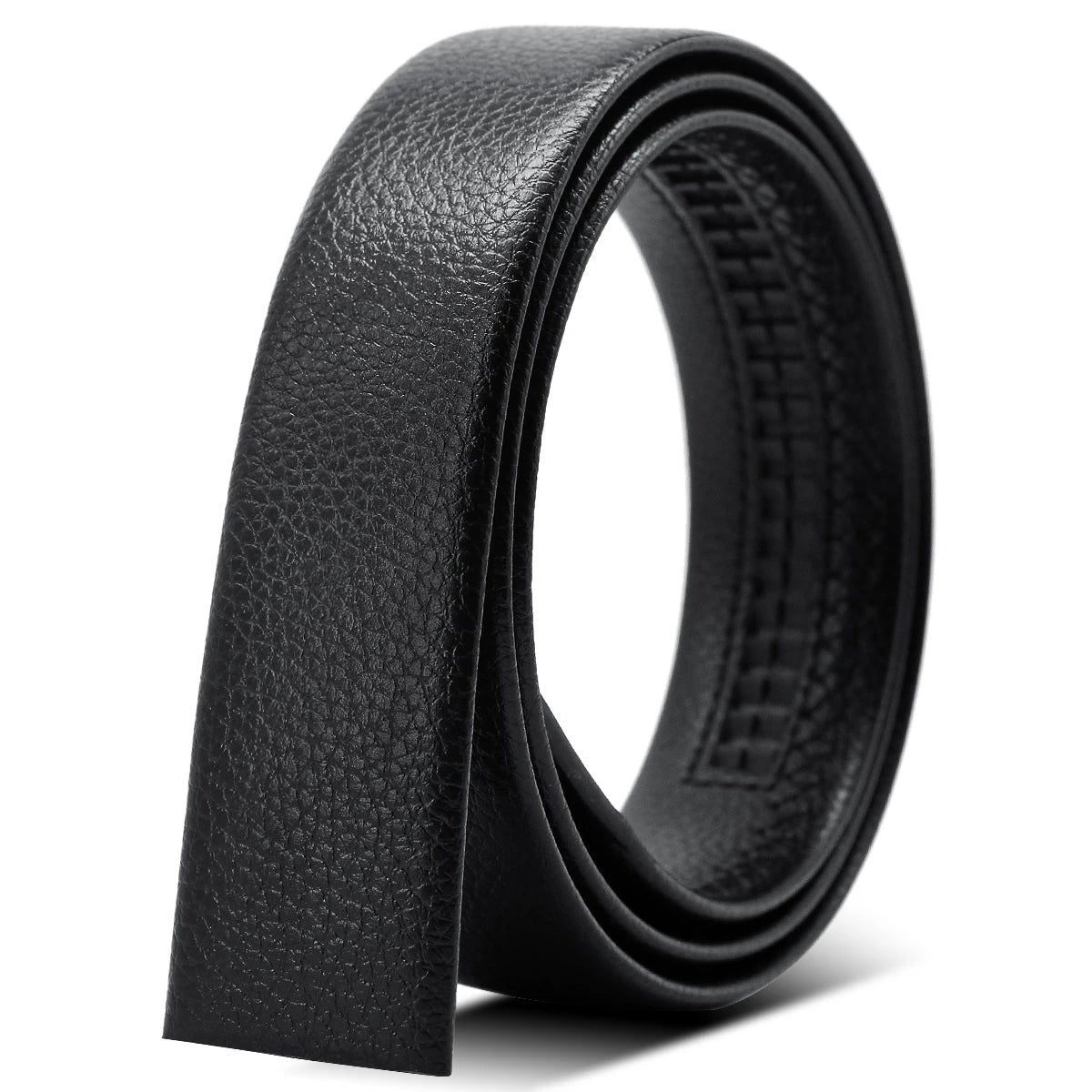 Herren Ratchet Ledergürtel 3,5 cm Automatik-Schnalle abriebfest Innenriemen