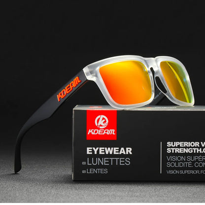 Sonnenbrille quadratisch polarisiert Angeln Lifestyle Spiegel Hartbox Unisex
