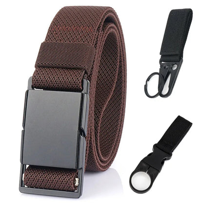Unisex-Gürtel Mit Magnet-Schnalle 3,4 cm Breite Elastisch Für Outdoor Alltagsaktivitäten Wandern Reisen