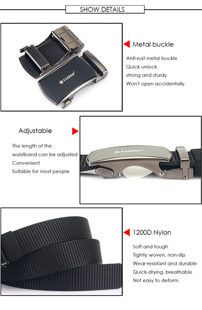 VATLY Casual Tactical Gürtel 3,4 cm 1200D Nylon Automatik-Schnalle Outdoor