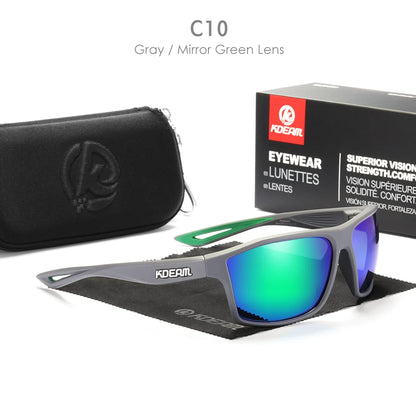 Sonnenbrille quadratisch polarisiert 65mm Outdoor Angeln Sport Herren