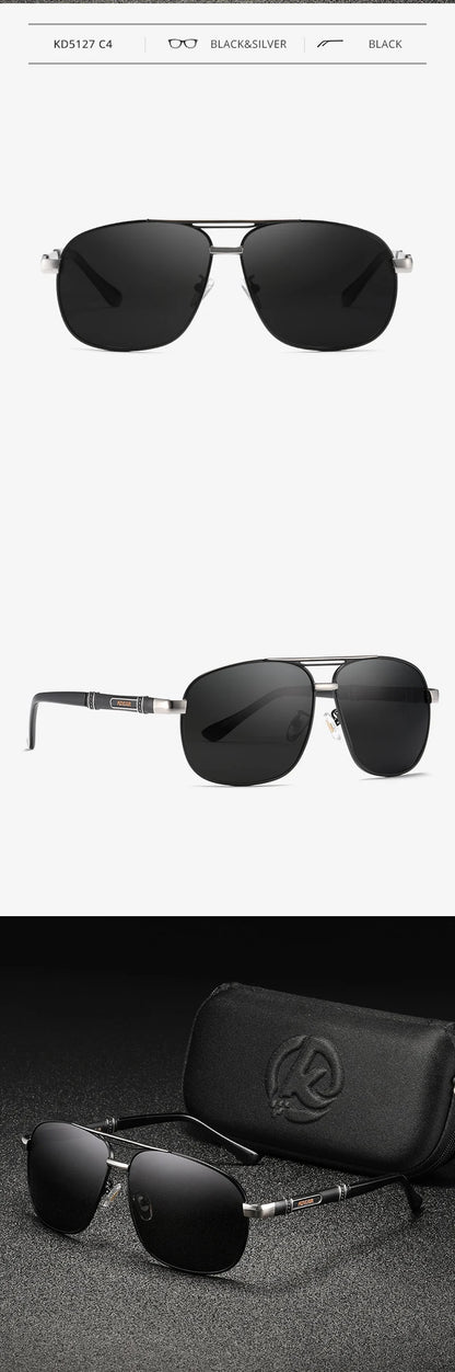 Sonnenbrille Al-Mg quadratisch polarisiert Outdoor UV400 Herren Damen