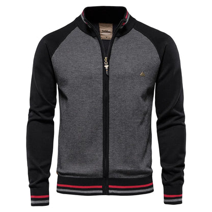 Männer Strickjacke aus hochwertiger Baumwolle im Casual-Stil für den Winter