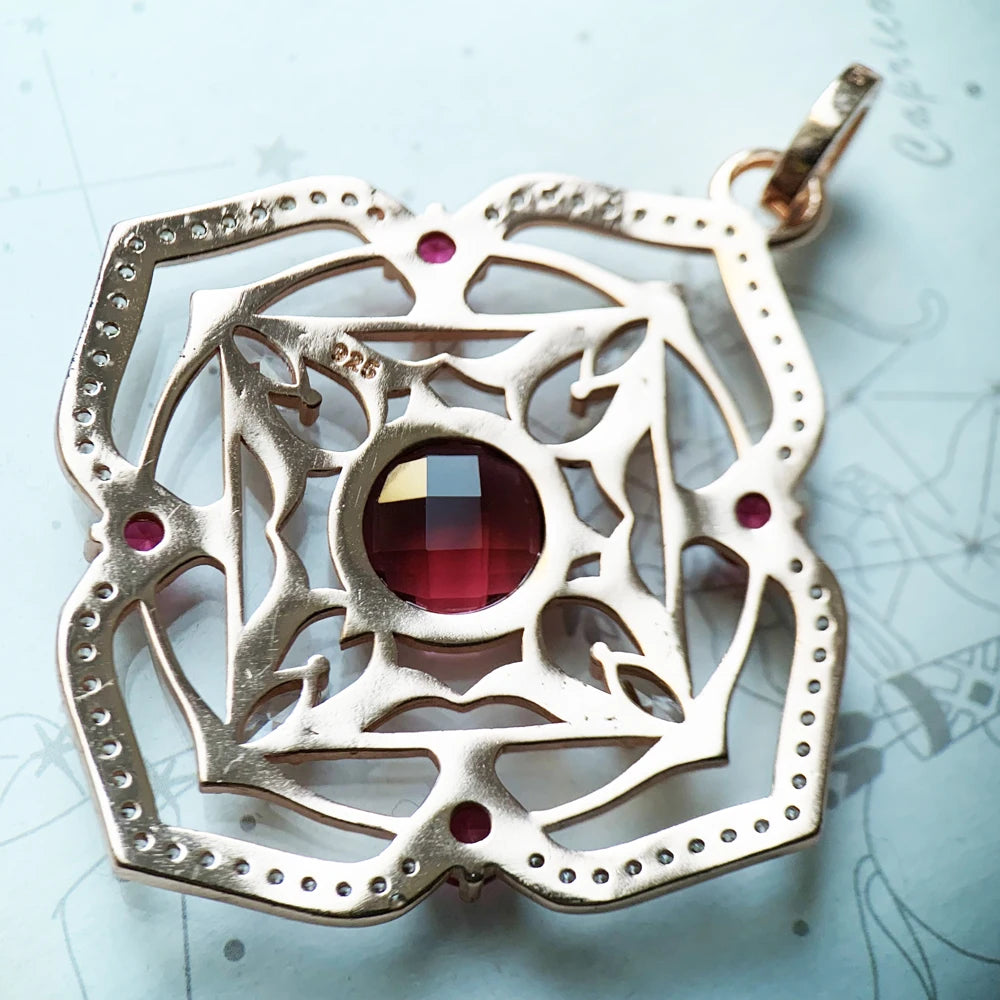 Damen-Charm-Anhaenger Wurzel-Chakra aus Sterlingsilber