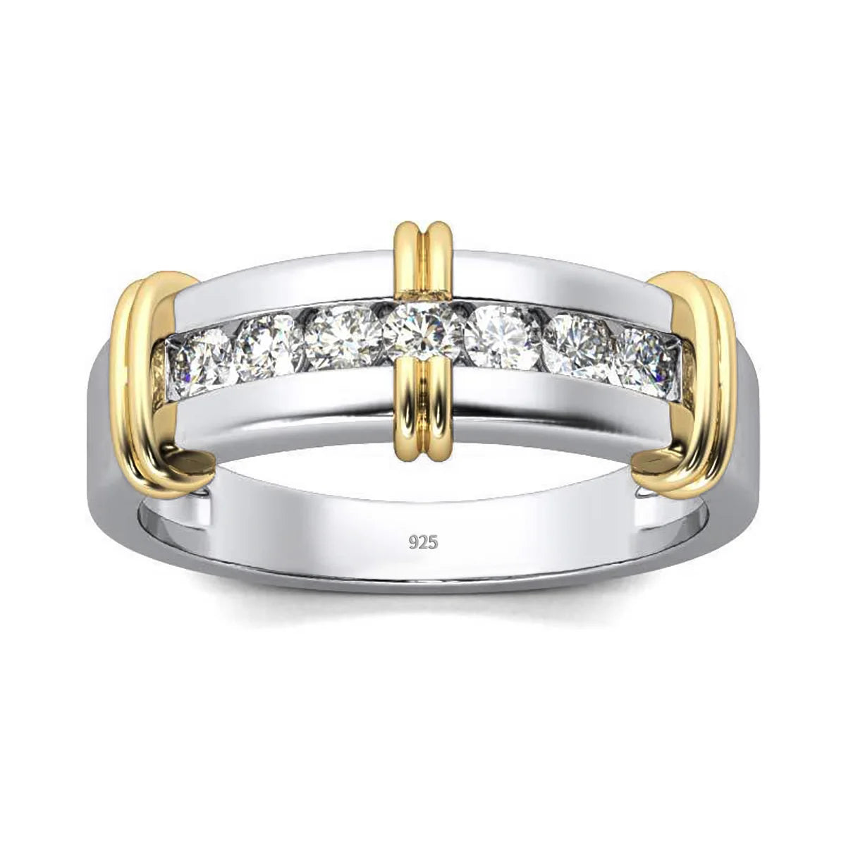 Damen-Ring aus Moissanit, 2,3 mm Rundschliff, Ehering aus 925er Silber Schmuckstück