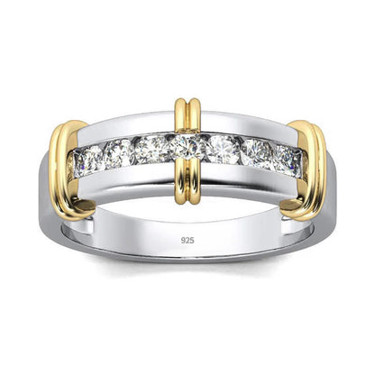 Damen-Ring aus Moissanit, 2,3 mm Rundschliff, Ehering aus 925er Silber Schmuckstück