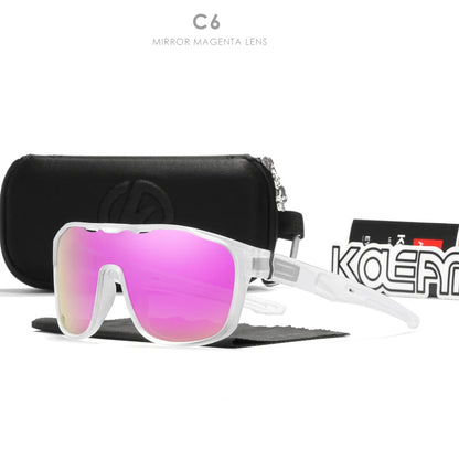 Sonnenbrille Einteiler polarisiert Spiegel winddicht Cat.3 Sport Herren