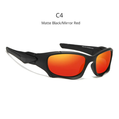 Sonnenbrille Sport Schild polarisiert gebogener Rahmen widerstandsfähig Unisex