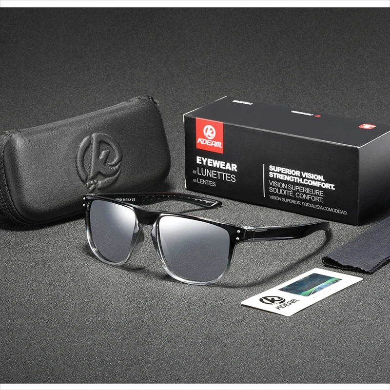Sonnenbrille Kristallrahmen HD polarisiert Spiegel glasklar Unisex
