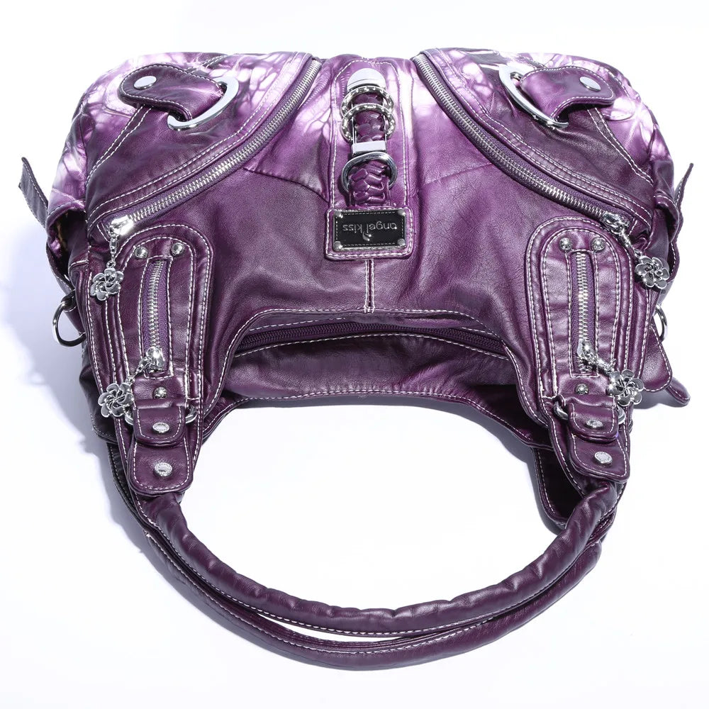 Damen-Schultertasche Großes Fassungsvermögen Mit Tie-Dye Muster Und Griff Im Vintage-Stil Für Alltag Und Freizeit