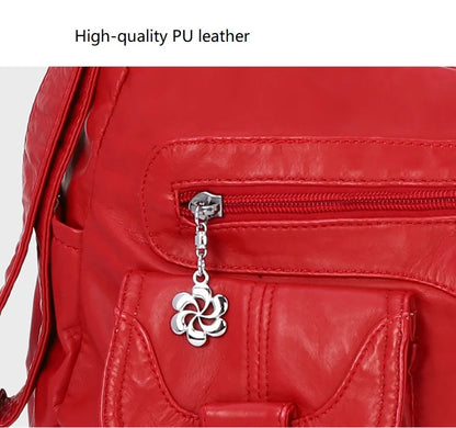 Damen-Schultertasche Aus Soft-PU Großes Fassungsvermögen Vielseitig Einsetzbar Mit Reißverschluss Und Innenfach