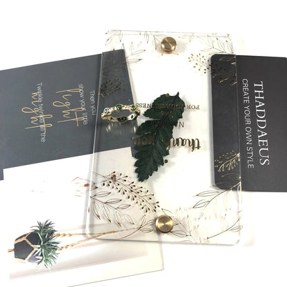 Damen-Ring Bandring Golden Green aus Sterlingsilber