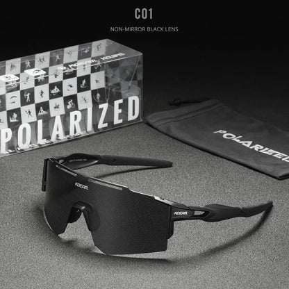 Sonnenbrille Sport TR90 polarisiert 1,2mm Glas Gummisteg winddicht Herren